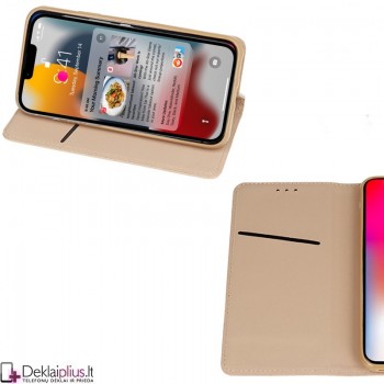 Telone smart magnet atverčiamas dėklas - auksinės spalvos (telefonui Apple Iphone 13 Pro) Telone smart magnet atverčiamas dėklas - auksinės spalvos (telefonui Apple Iphone 13 Pro)